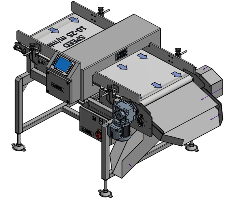 Máy Dò Kim Loại Hạt Nông Sản Chưa Đóng Gói 